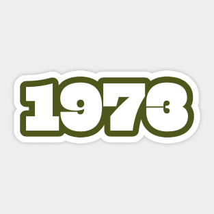 1973 Retro Year Typography Sticker